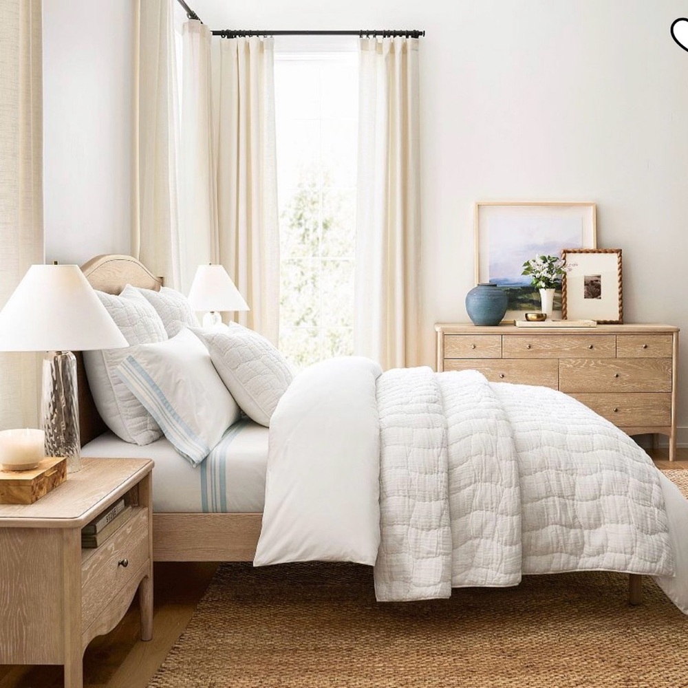 Pottery Barn Tan Quilted Bedding Set - Picture 5 of 11